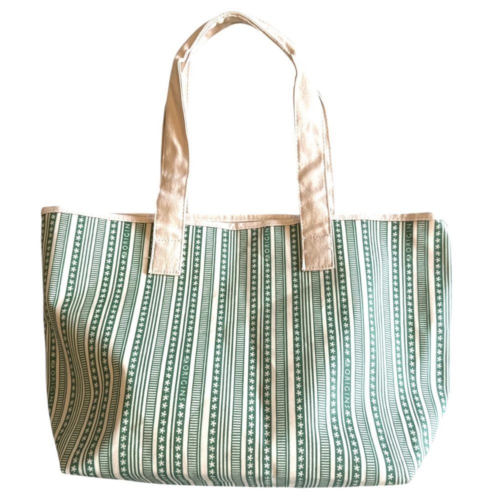 Striped Green Tote Bag